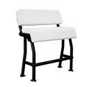 Asiento universal en color negro con tejido blanco, modelo AS100BW de PoweryMax.