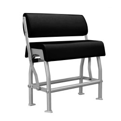 Asiento Doble universal en color plata con tejido negro, modelo AS200SB de PoweryMax.