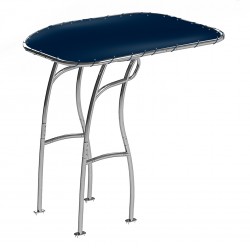 T-Top universal para barcos y semirrígidas, color plata con tela azul, serie 600 de PoweryMax.