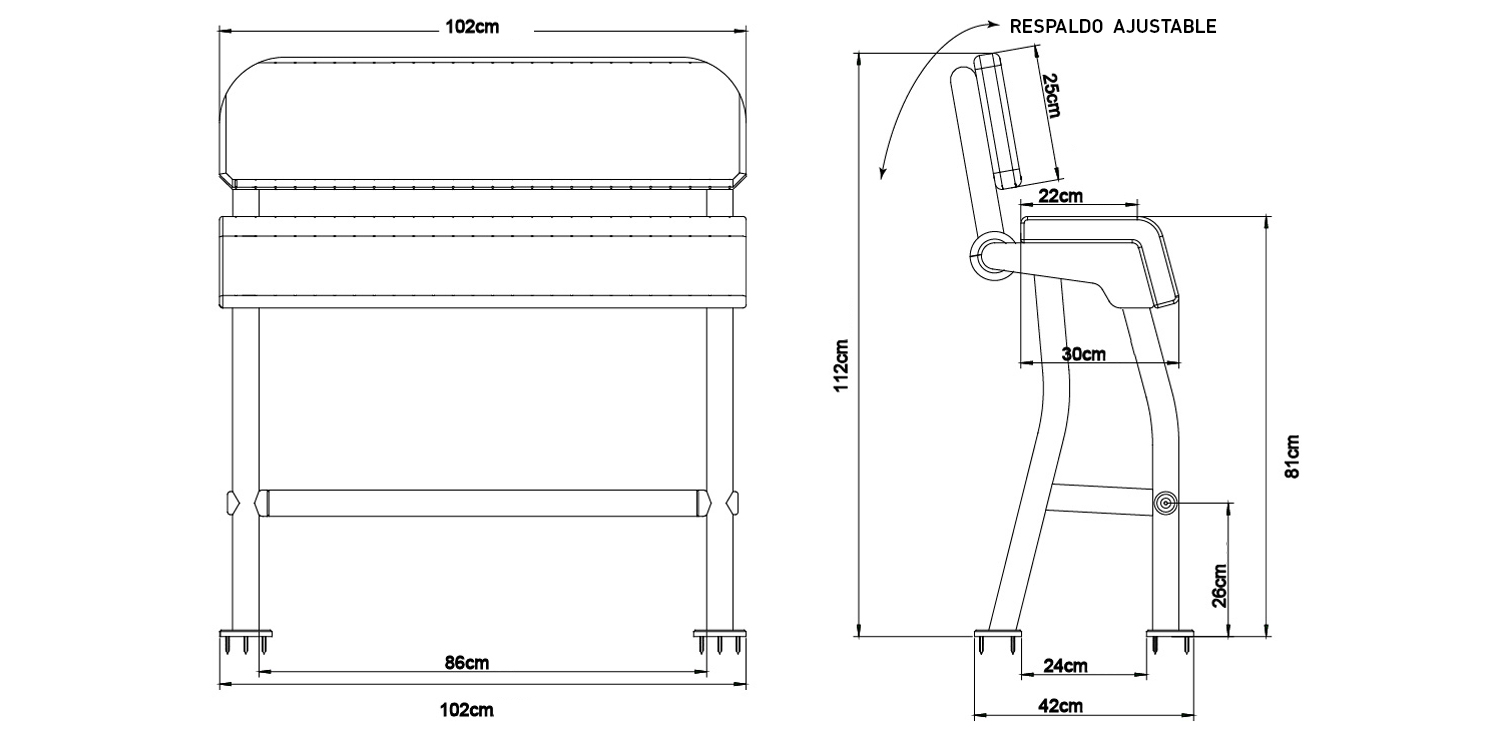 Asiento universal en color plata con tejido blanco, modelo AS100SW de PoweryMax para barcos de pesca.